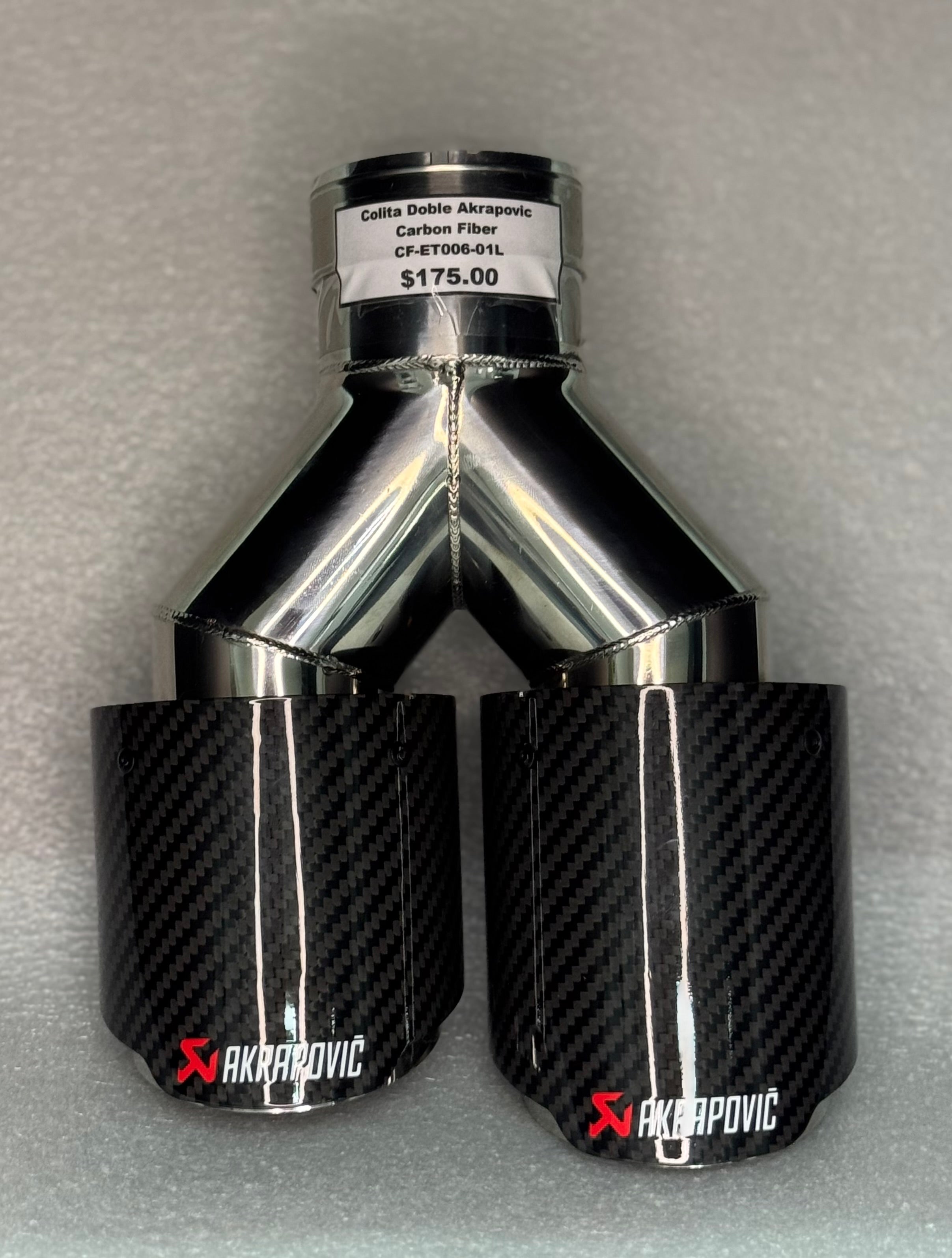 Colas dobles Akrapovic carbon fiber