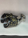 Cola doble Akrapovic negro/oro
